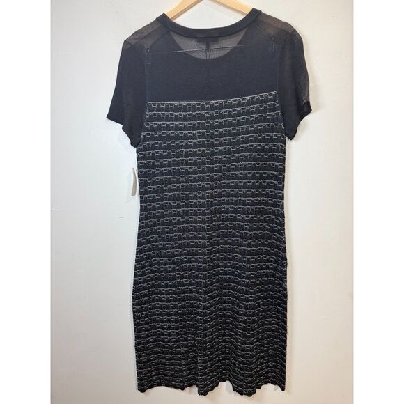 Rag & Bone Women's W272647XG Size L Black Gwen Short-Sleeve Sweater Dress NWT - Picture 4 of 9